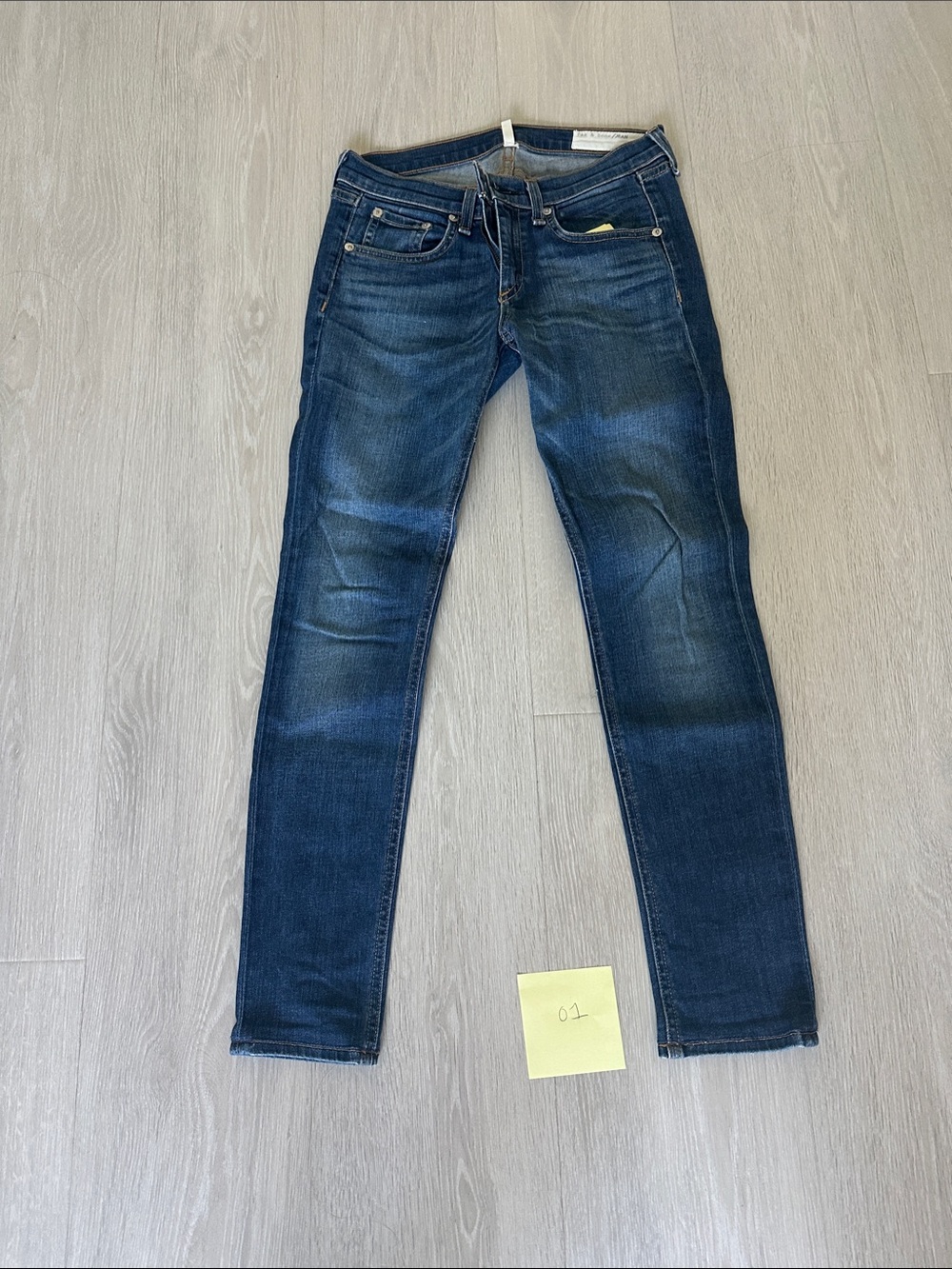 rag & bone Slim Skinny Jeans in Dark Blue Wash